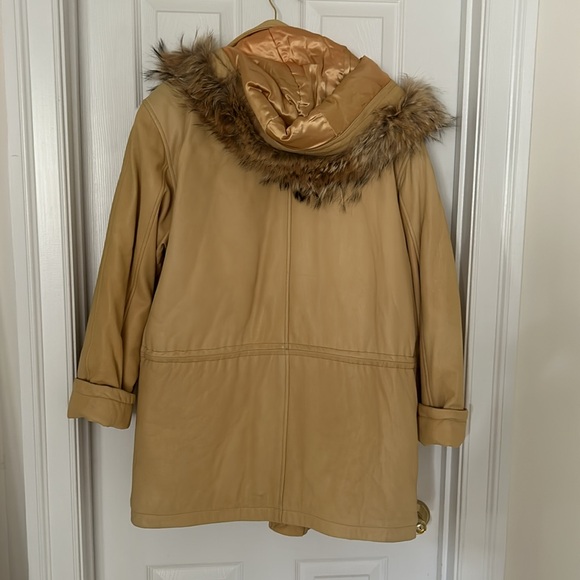 Andrew Marc Leather Jacket Yellow Leather Large - Picture 4 of 6